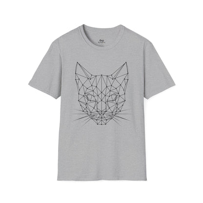 Geometric Outline Cat Unisex T-Shirt