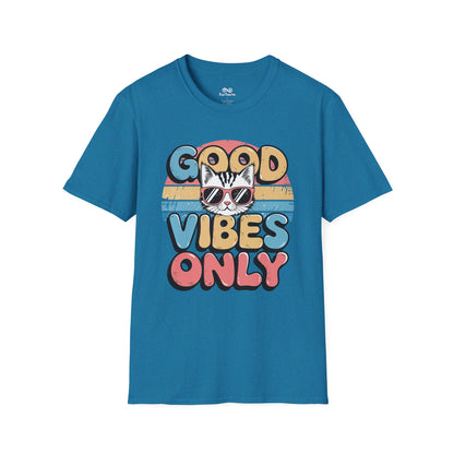 Good Vibes Only Graphic Cat Unisex T-Shirt