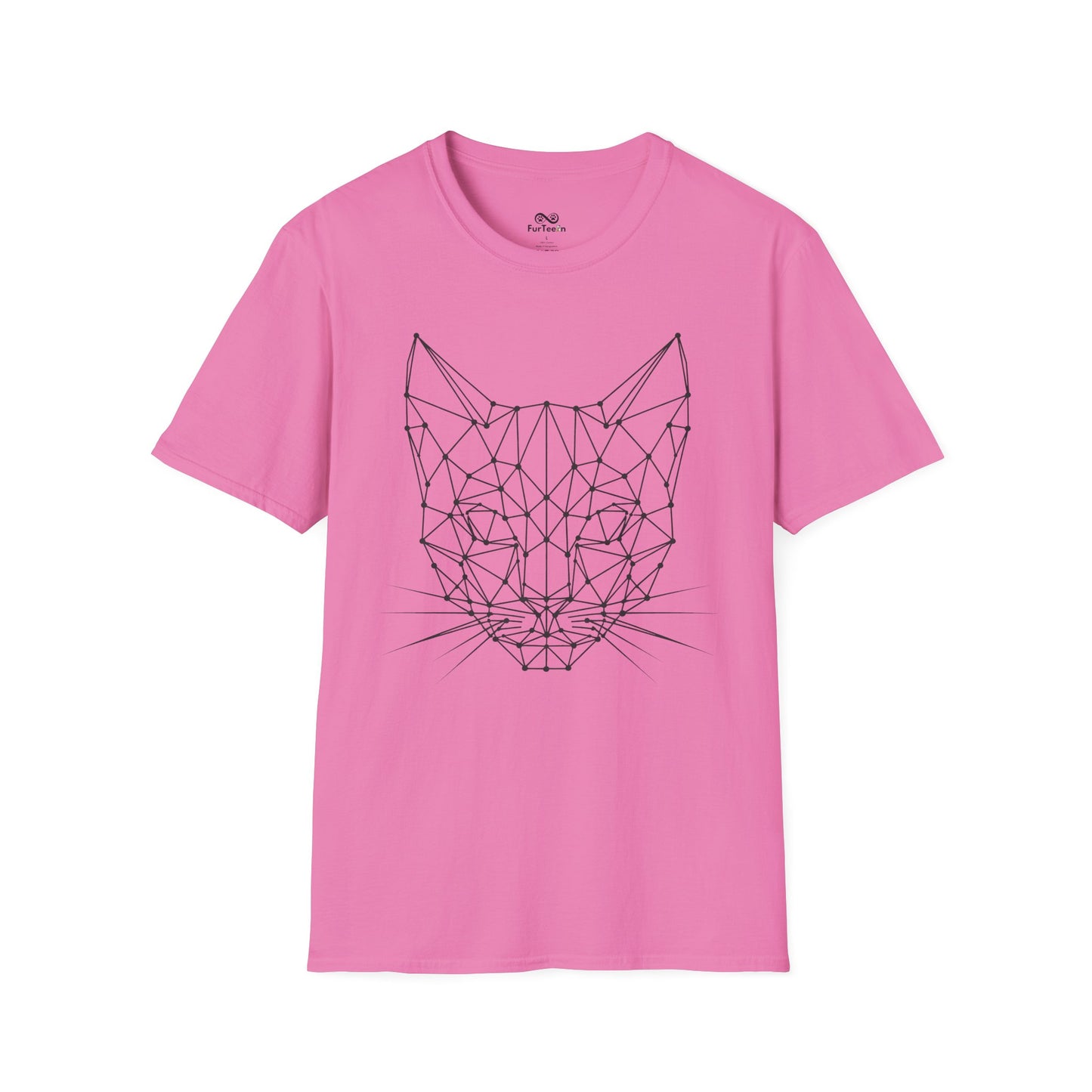 Geometric Outline Cat Unisex T-Shirt