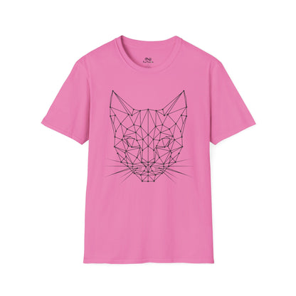 Geometric Outline Cat Unisex T-Shirt