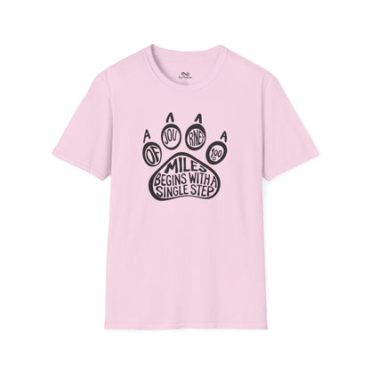 A Journey Of 1000 Miles Begins With A Single Step Cat Unisex T-Shirt