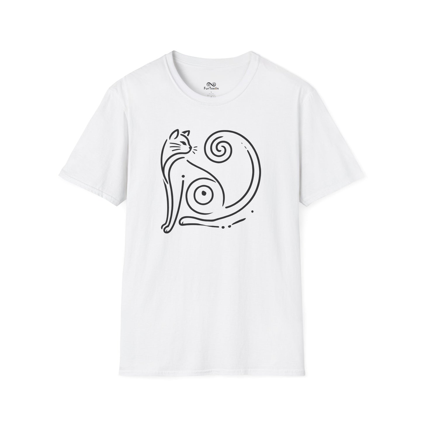Minimalist Single Outline Cat Unisex T-Shirt