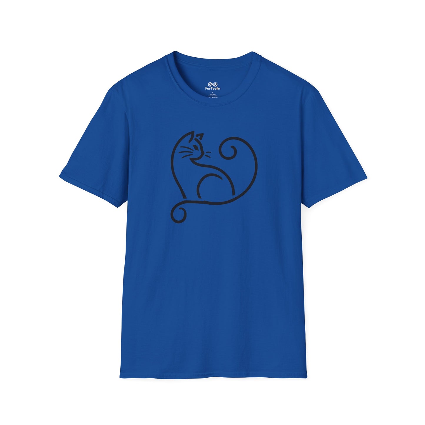 Minimalist Single Outline Cat Unisex T-Shirt
