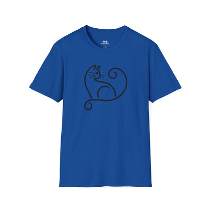 Minimalist Single Outline Cat Unisex T-Shirt
