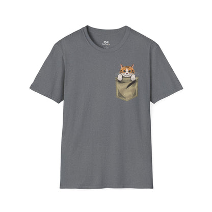 Pocket Graphic Cat Unisex T-Shirt