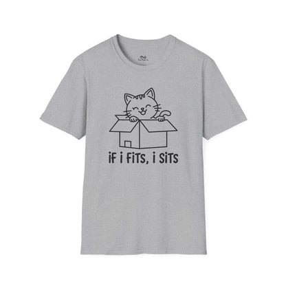 If i fit i sits Text Graphic Cat Unisex T-Shirt