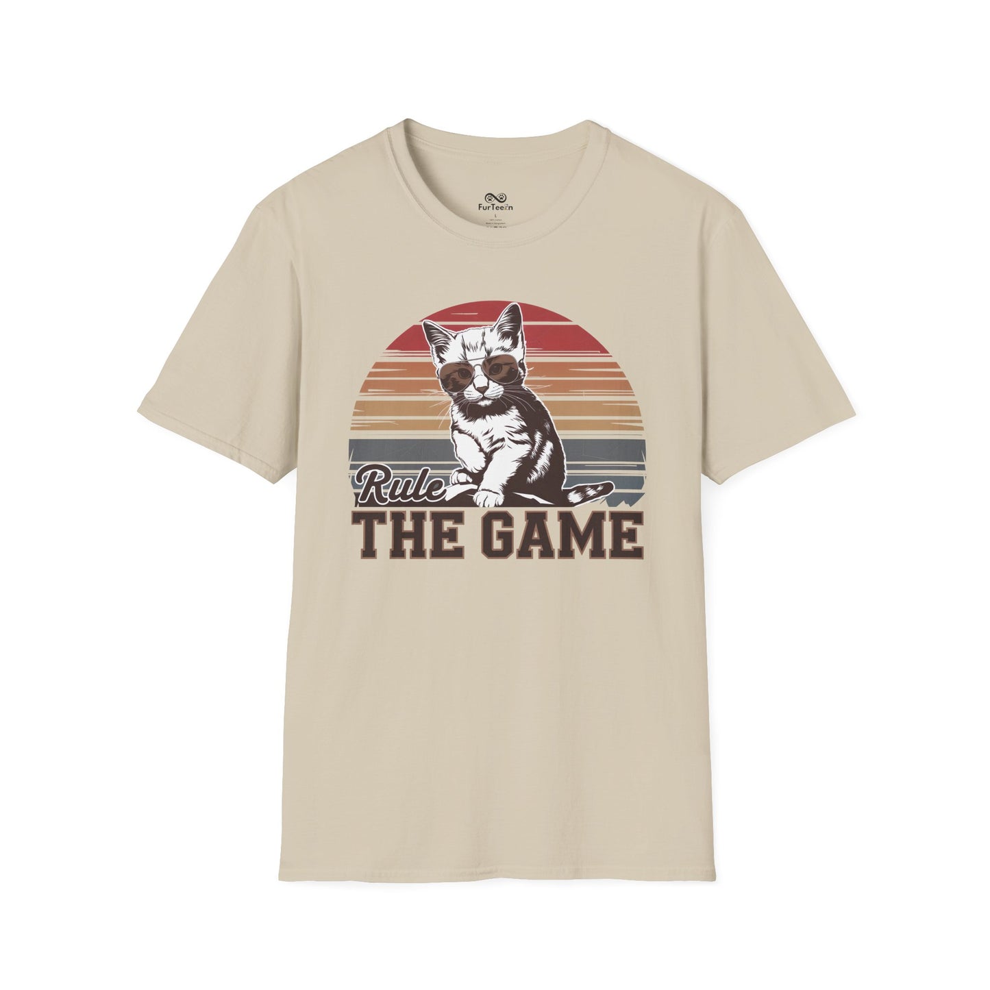 Rule The Game Retro Vintage Graphic Unisex Cat T-Shirt