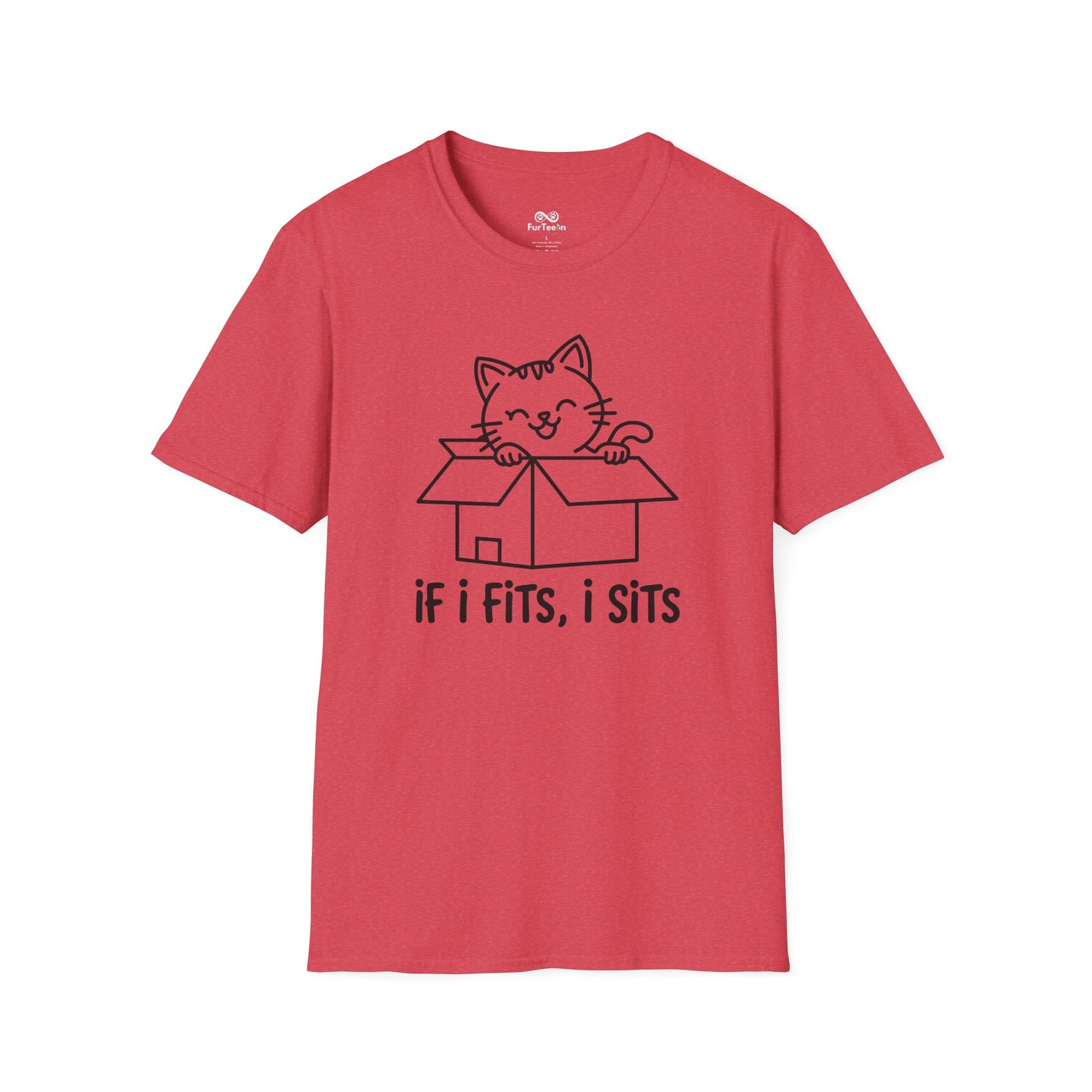 If i fit i sits Text Graphic Cat Unisex T-Shirt