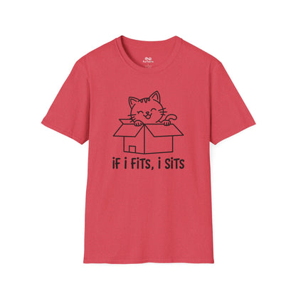 If i fit i sits Text Graphic Cat Unisex T-Shirt