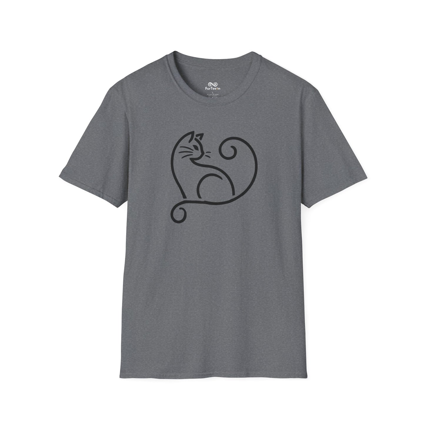 Minimalist Single Outline Cat Unisex T-Shirt