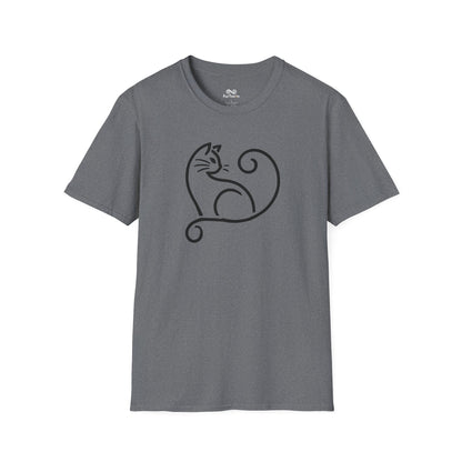 Minimalist Single Outline Cat Unisex T-Shirt