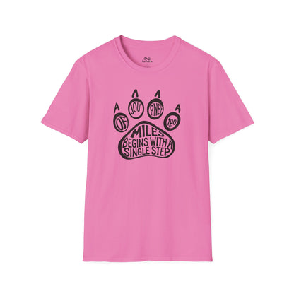 A Journey Of 1000 Miles Begins With A Single Step Cat Unisex T-Shirt