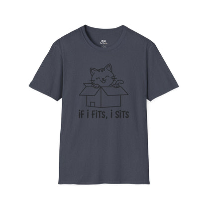 If i fit i sits Text Graphic Cat Unisex T-Shirt