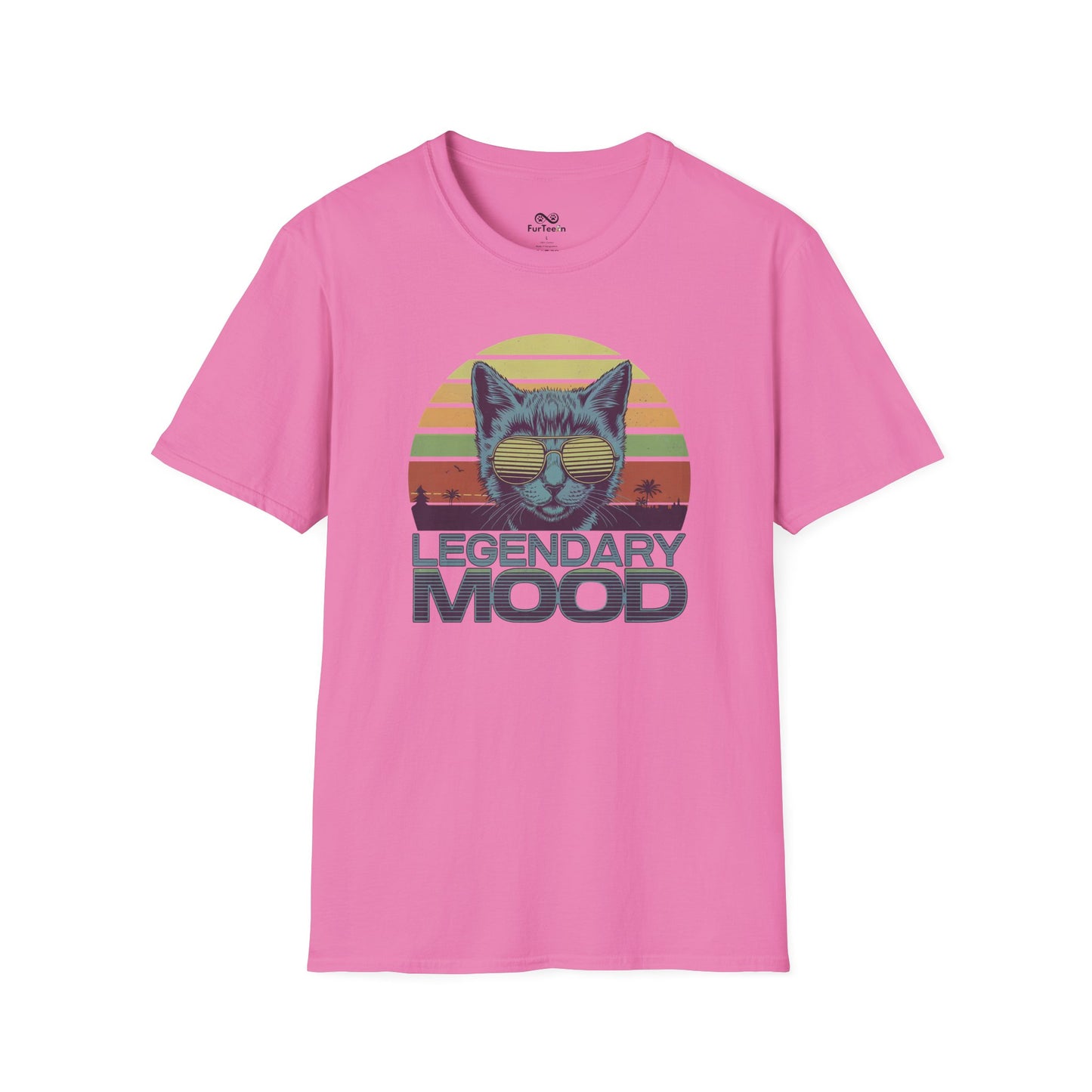 Legendary Mood Retro Sunset Vintage Graphic Unisex Cat T-Shirt