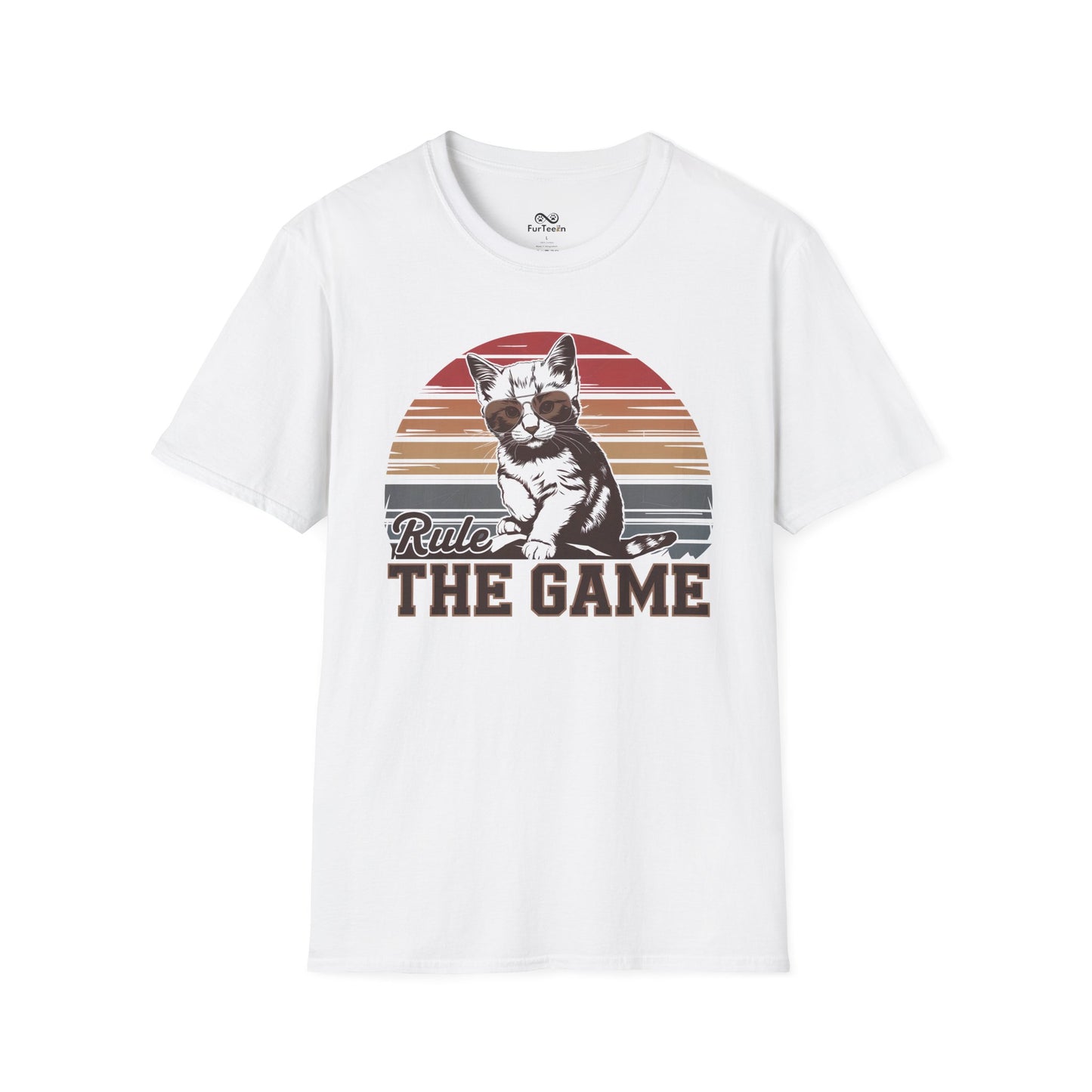 Rule The Game Retro Vintage Graphic Unisex Cat T-Shirt