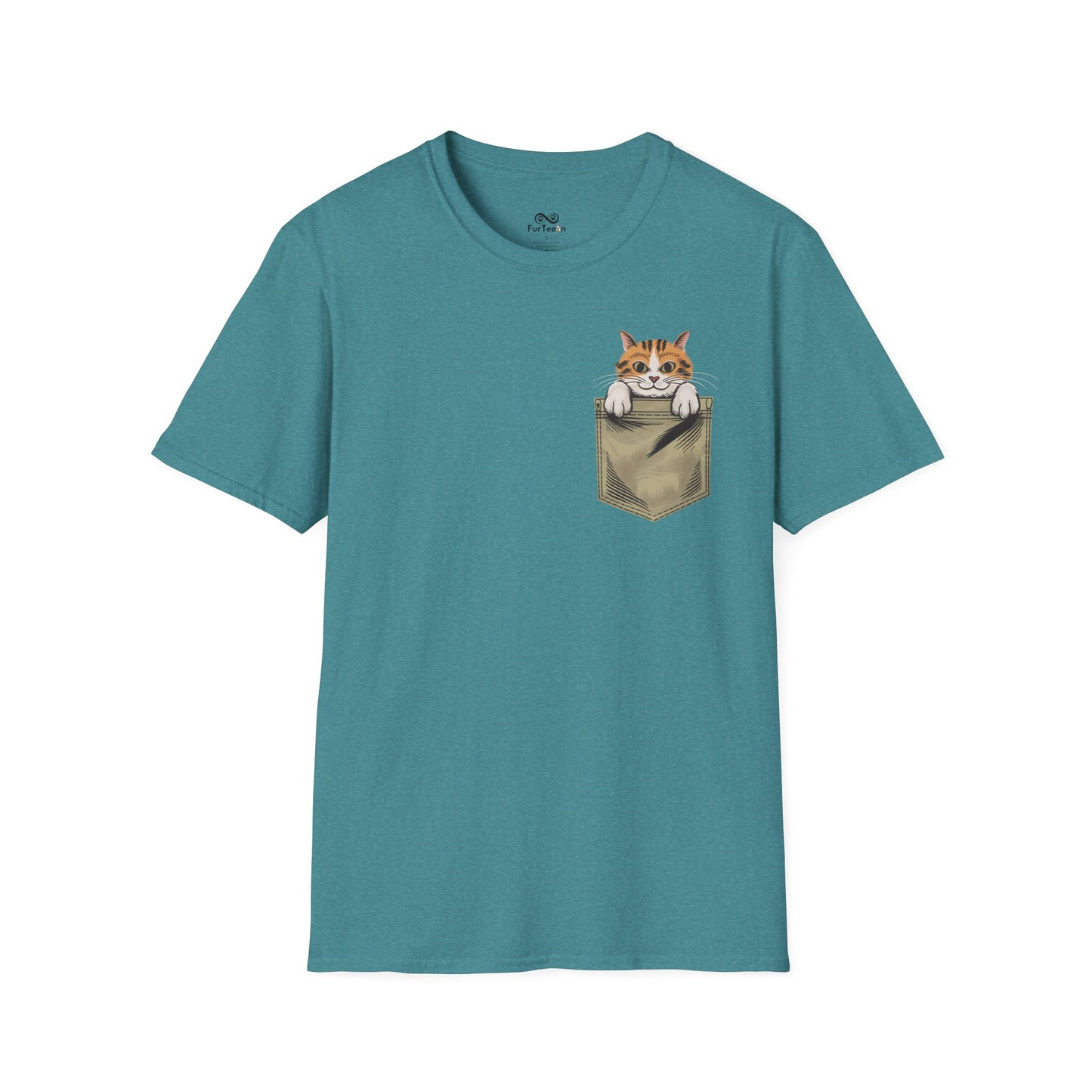Pocket Graphic Cat Unisex T-Shirt