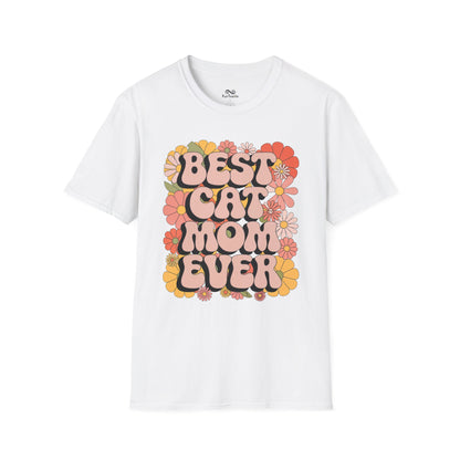 Best Cat Mom Ever Text Graphic Cat Unisex T-Shirt