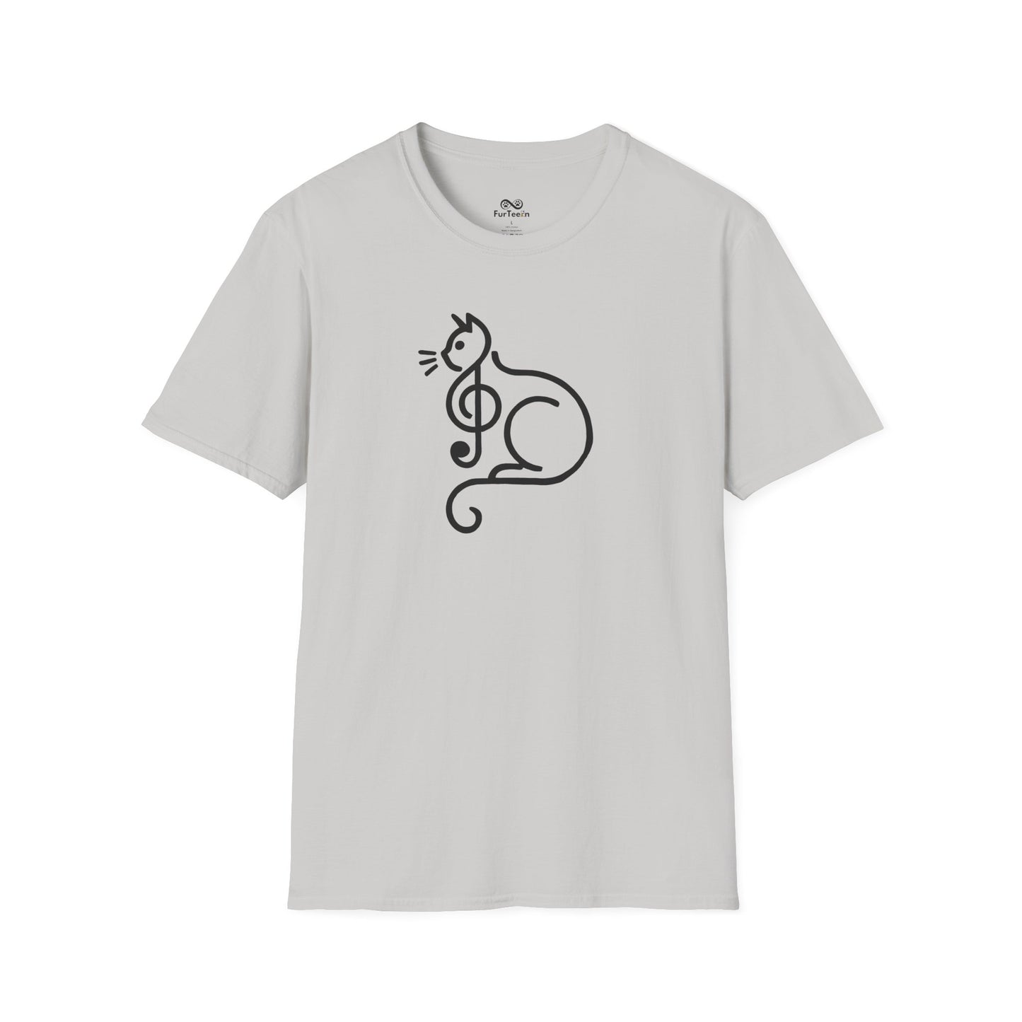 Minimalist Single Outline Unisex Cat T-Shirt
