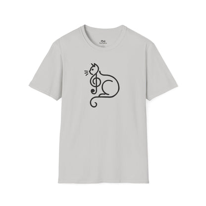 Minimalist Single Outline Unisex Cat T-Shirt