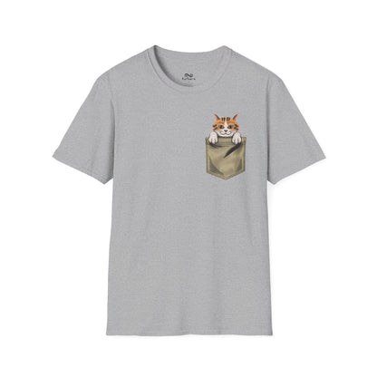 Pocket Graphic Cat Unisex T-Shirt