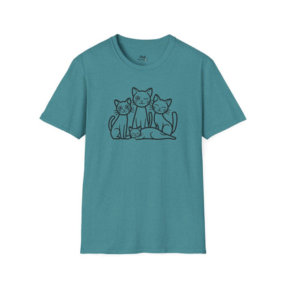 Outline Group Of Cat Unisex T-Shirt