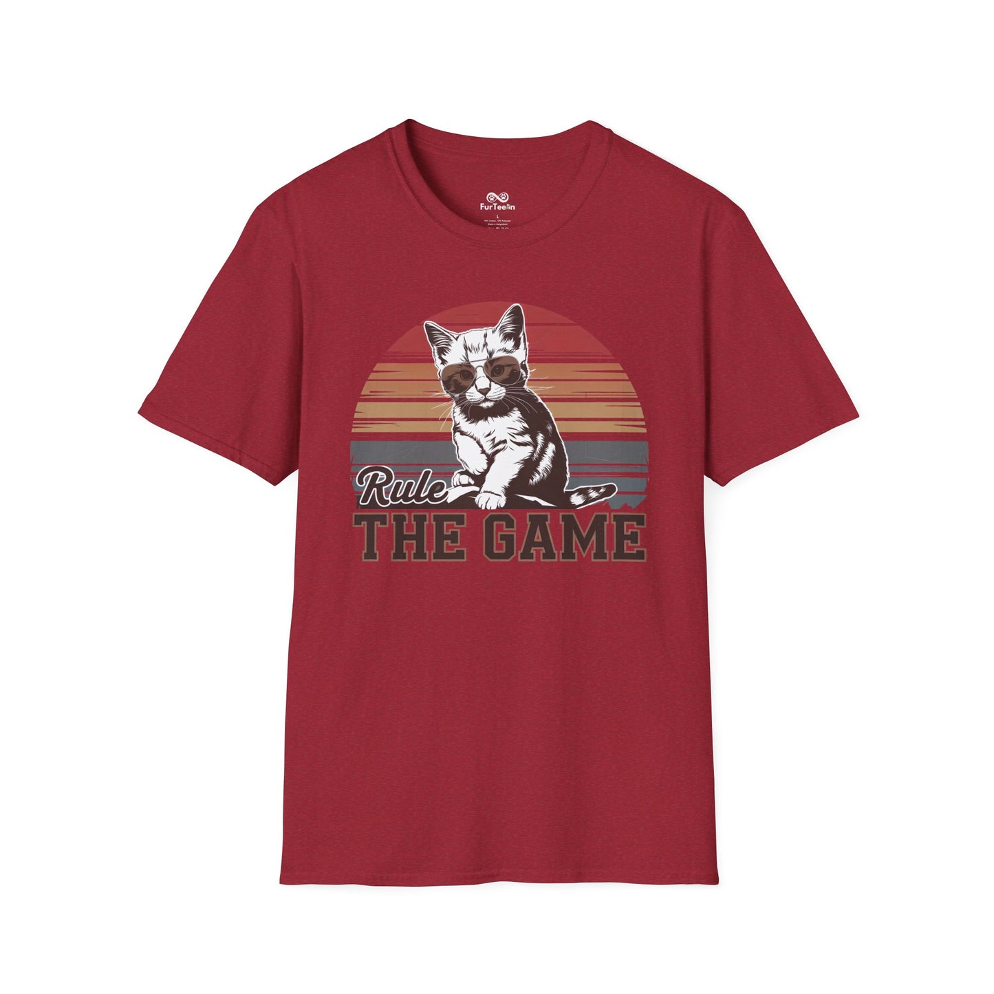 Rule The Game Retro Vintage Graphic Unisex Cat T-Shirt