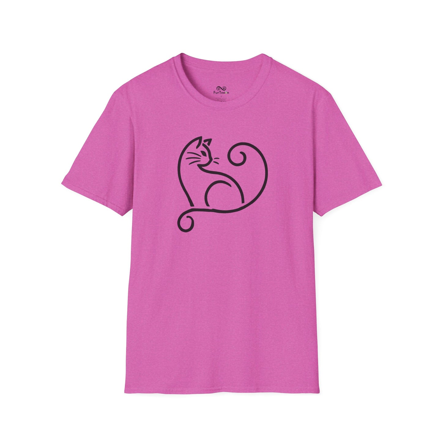 Minimalist Single Outline Cat Unisex T-Shirt