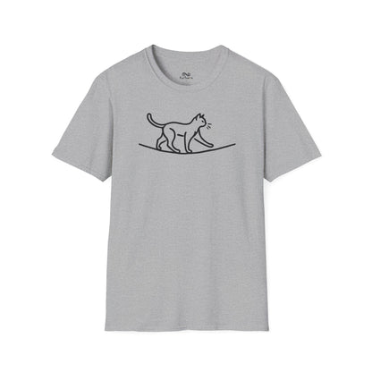Minimalist Single Outline Unisex Cat T-Shirt
