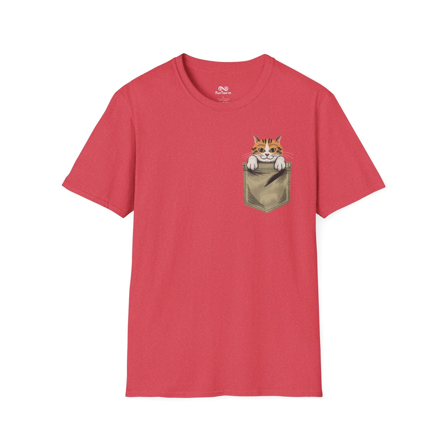 Pocket Graphic Cat Unisex T-Shirt