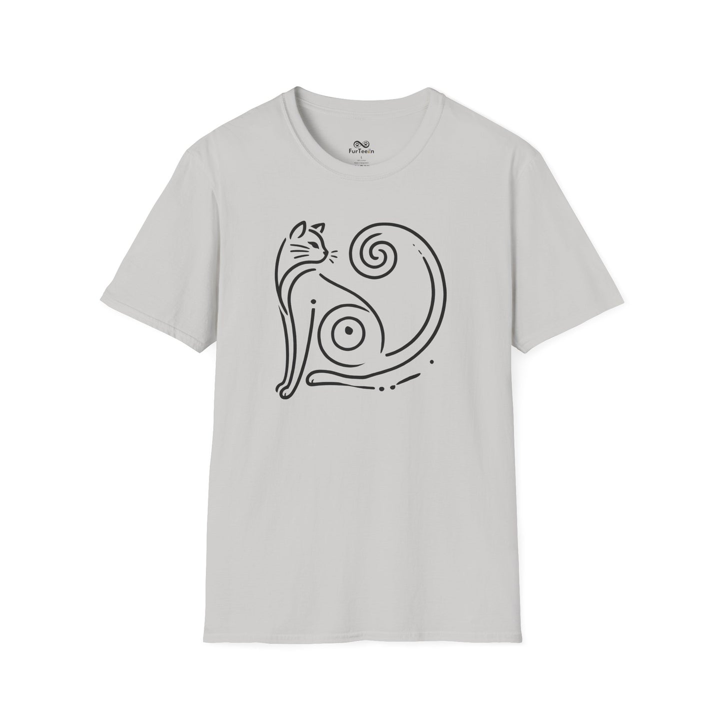 Minimalist Single Outline Cat Unisex T-Shirt