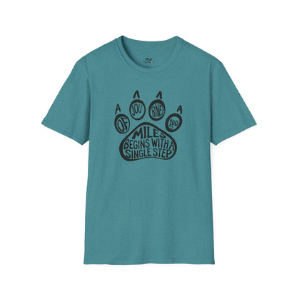 A Journey Of 1000 Miles Begins With A Single Step Cat Unisex T-Shirt