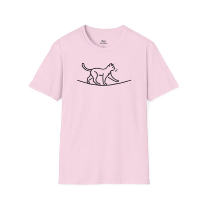 Minimalist Single Outline Unisex Cat T-Shirt