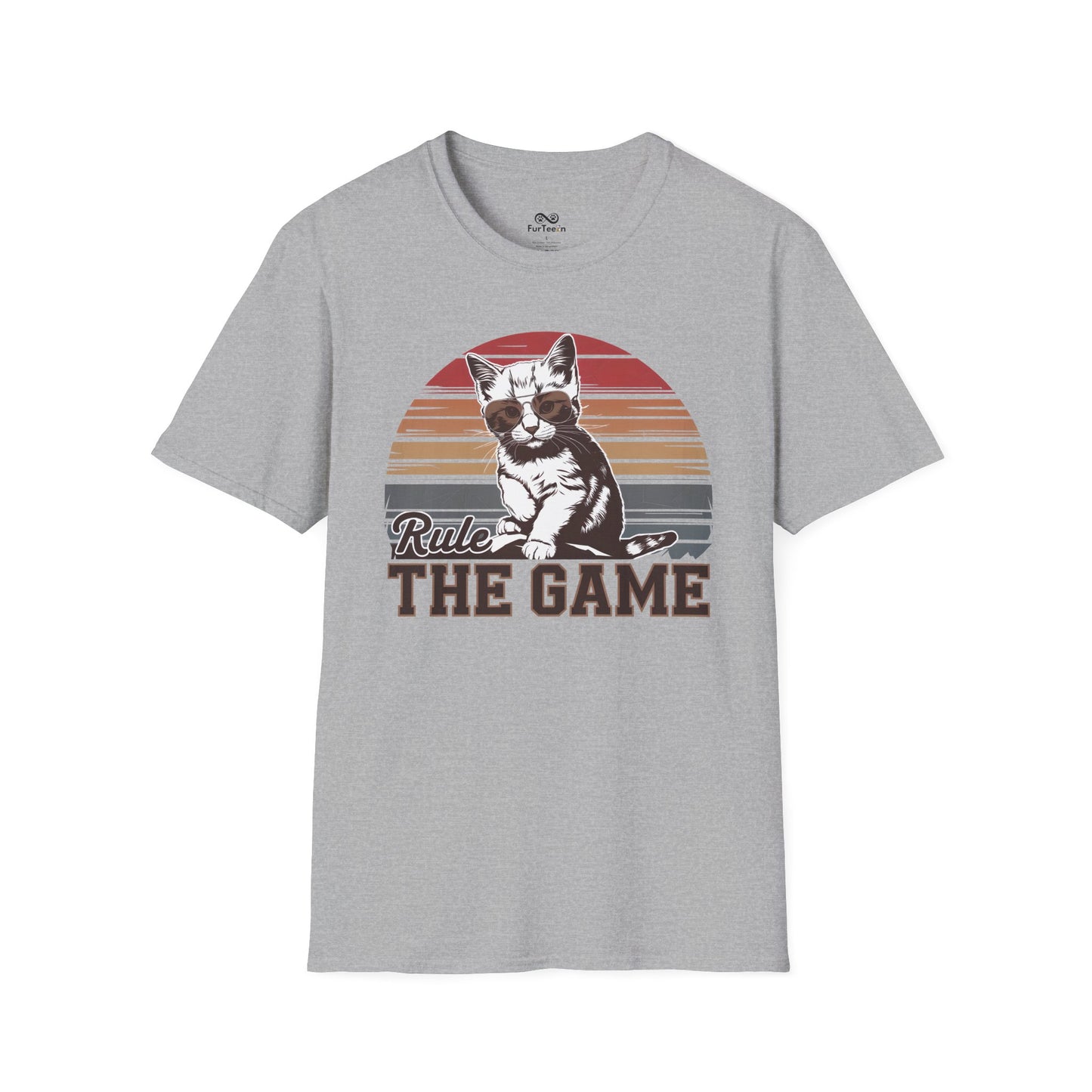Rule The Game Retro Vintage Graphic Unisex Cat T-Shirt