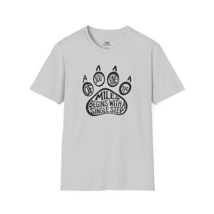 A Journey Of 1000 Miles Begins With A Single Step Cat Unisex T-Shirt