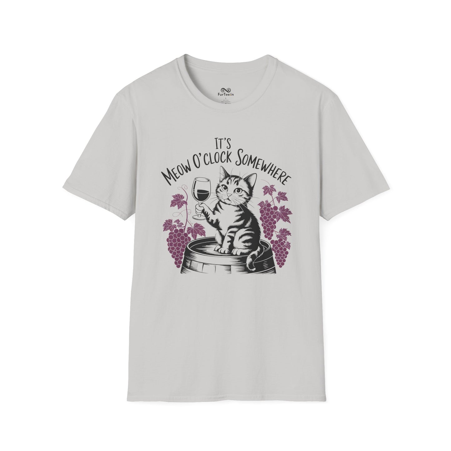 It's Meow O' Clock Somewhere Graphic Cat Unisex T-Shirt