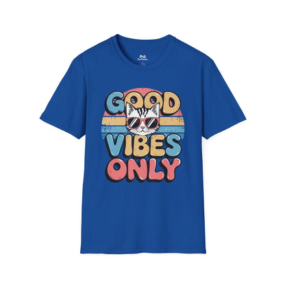 Good Vibes Only Graphic Cat Unisex T-Shirt