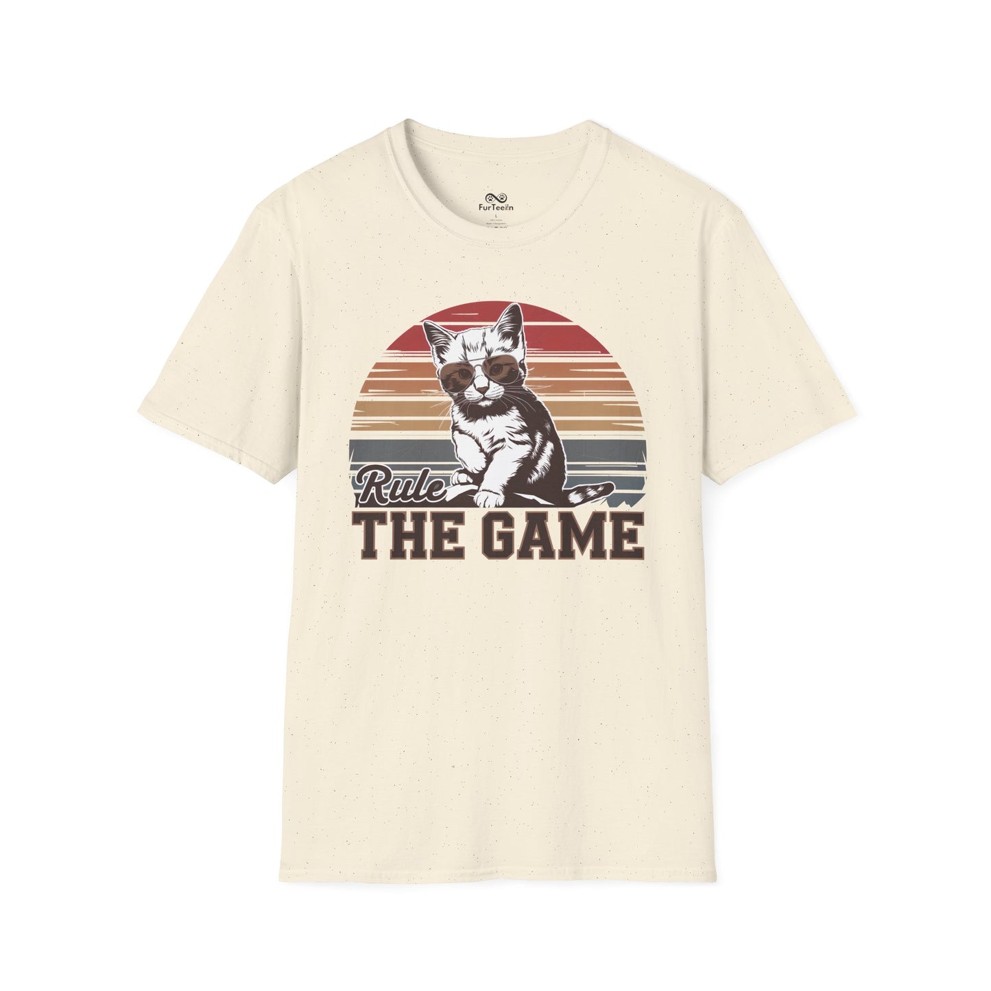 Rule The Game Retro Vintage Graphic Unisex Cat T-Shirt
