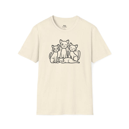 Outline Group Of Cat Unisex T-Shirt