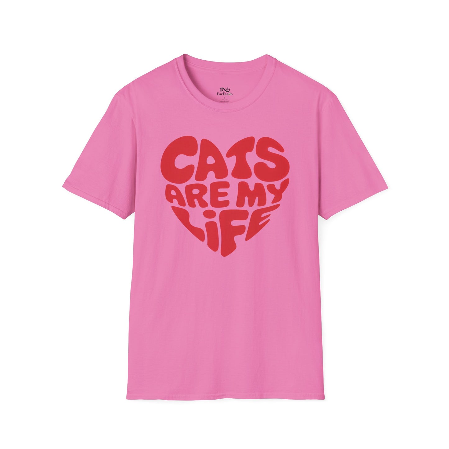 Cats Are My Life Text Graphic Cat Unisex T-Shirt