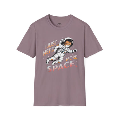 "I Just Need More Space" Text Graphic Cat Unisex T-Shirt