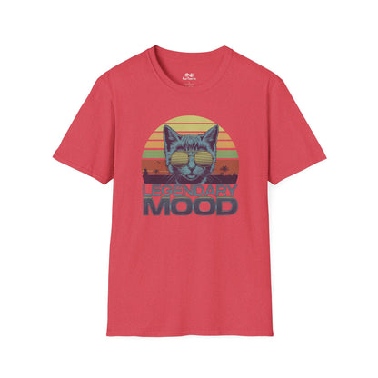 Legendary Mood Retro Sunset Vintage Graphic Unisex Cat T-Shirt