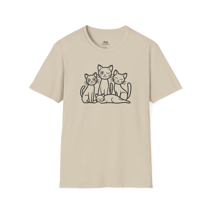 Outline Group Of Cat Unisex T-Shirt
