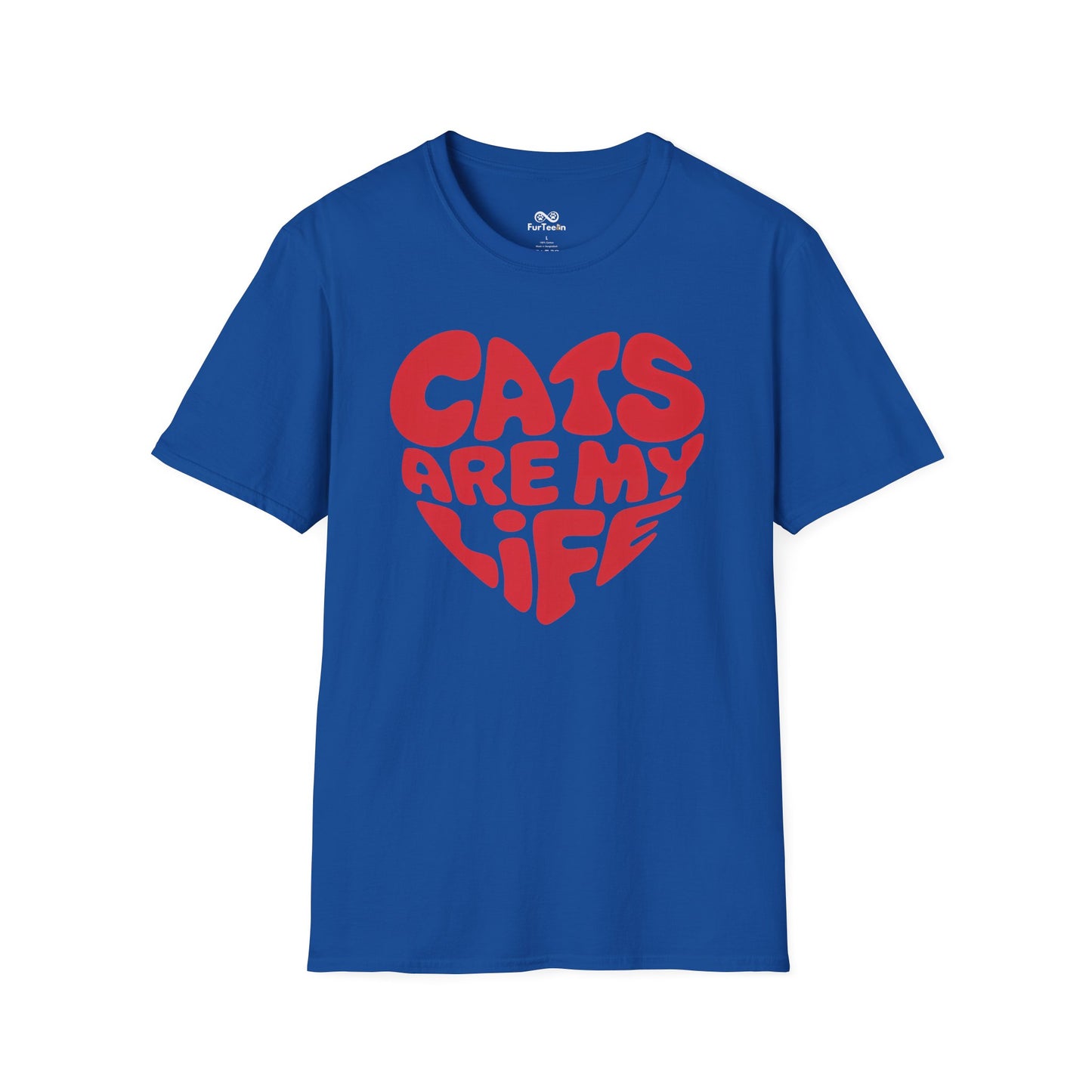 Cats Are My Life Text Graphic Cat Unisex T-Shirt