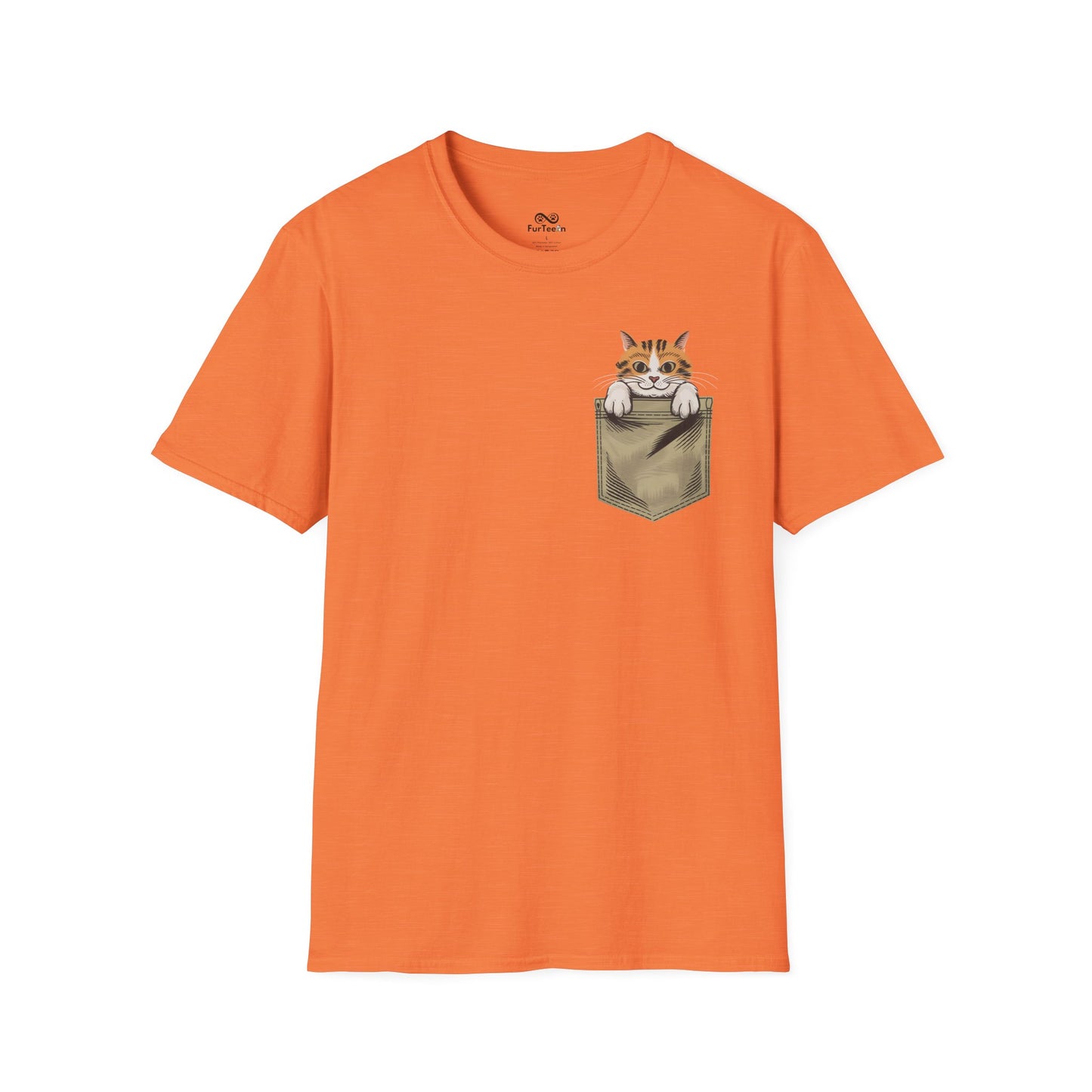Pocket Graphic Cat Unisex T-Shirt