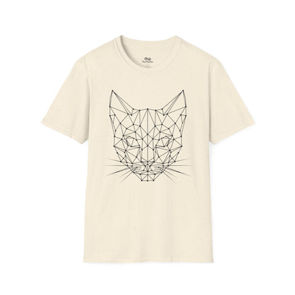 Geometric Outline Cat Unisex T-Shirt