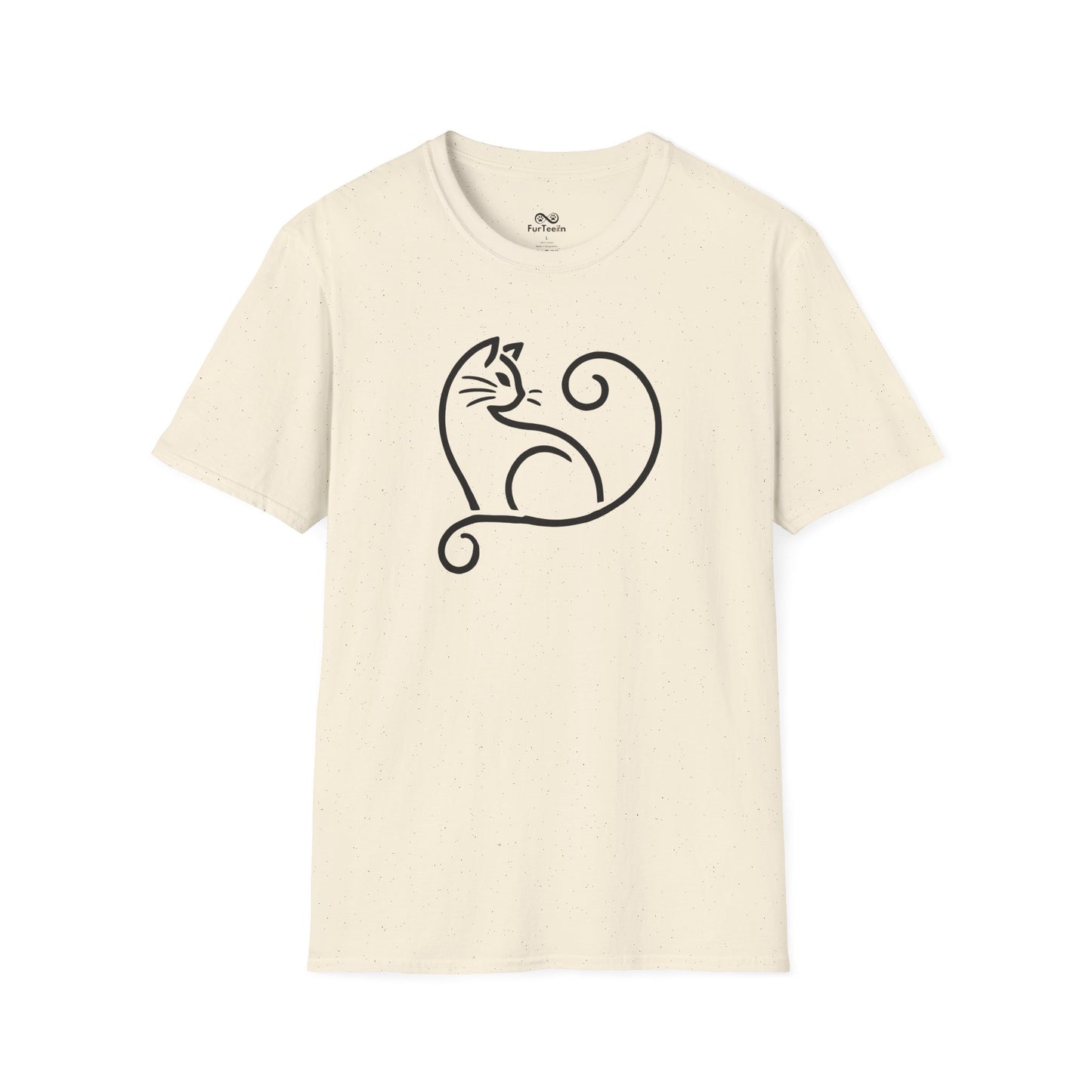 Minimalist Single Outline Cat Unisex T-Shirt