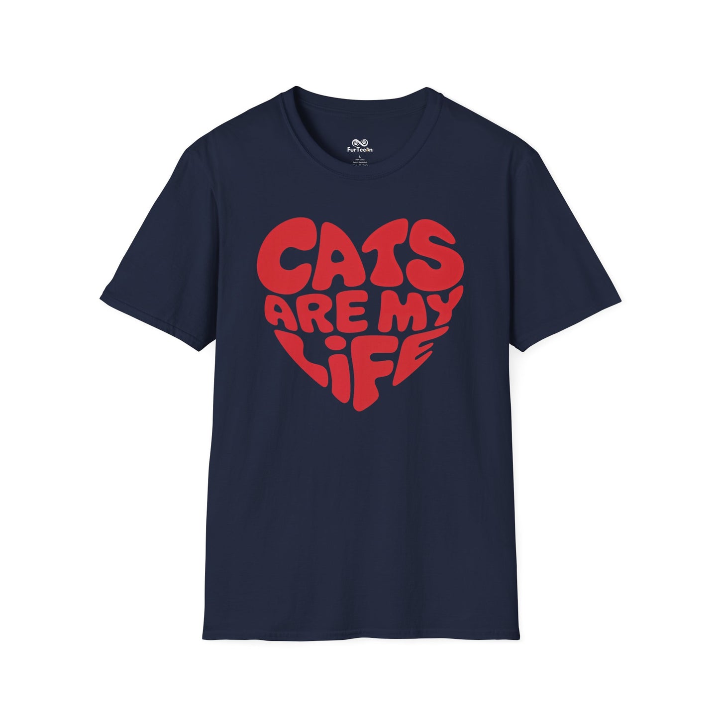 Cats Are My Life Text Graphic Cat Unisex T-Shirt