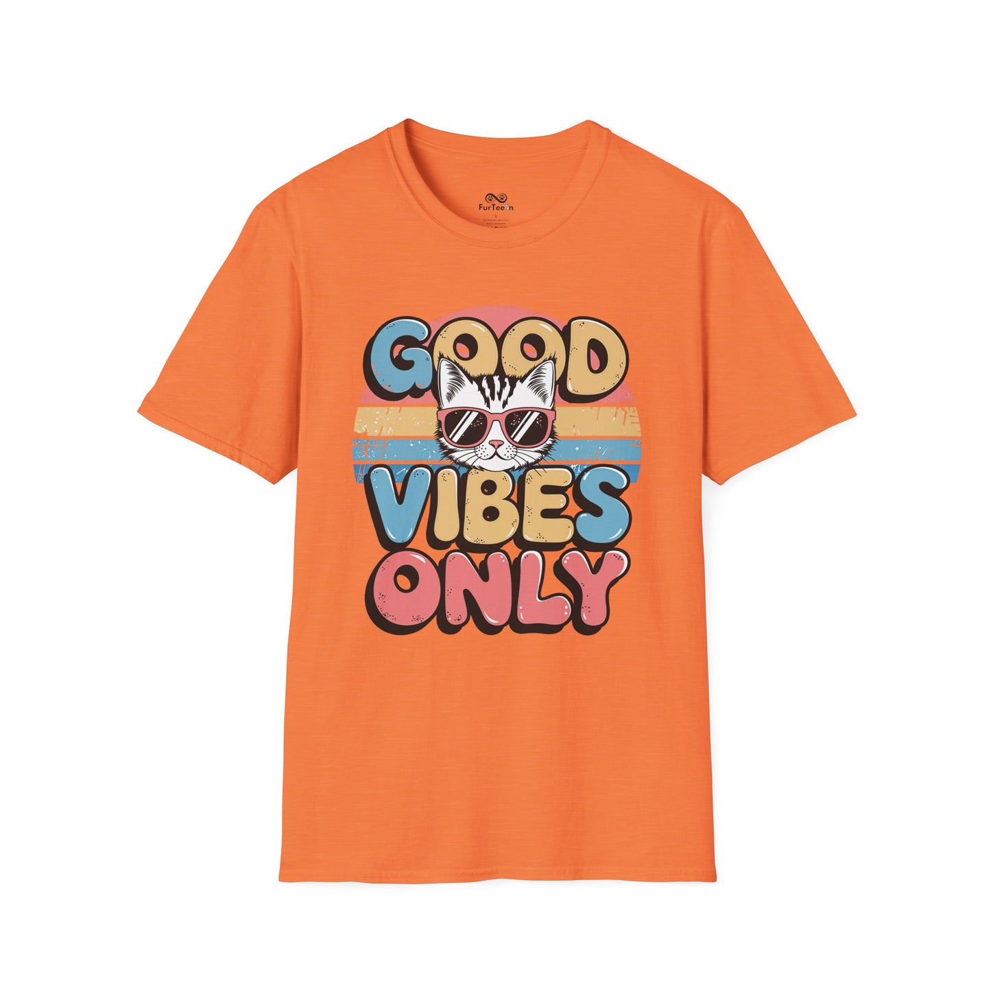 Good Vibes Only Graphic Cat Unisex T-Shirt