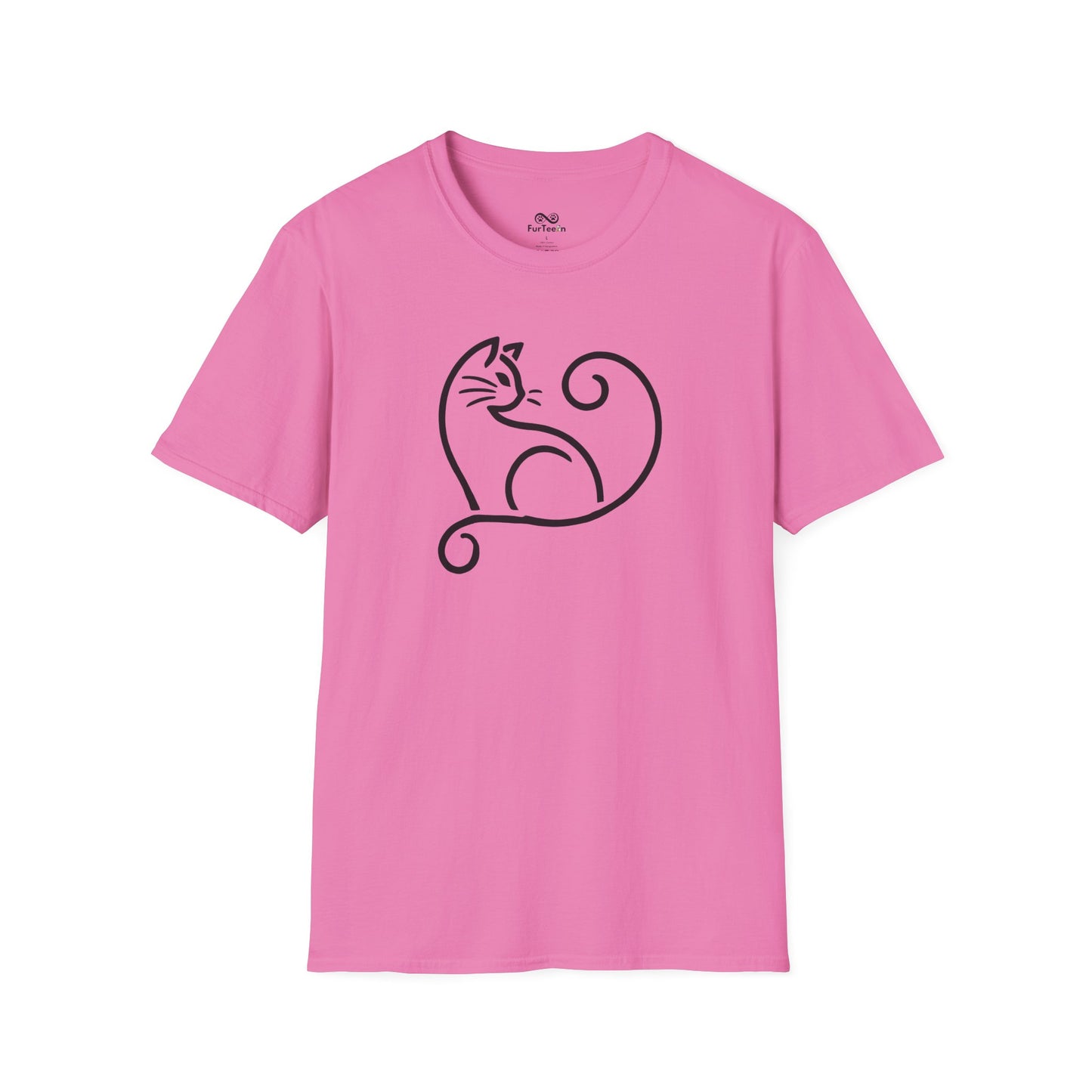 Minimalist Single Outline Cat Unisex T-Shirt