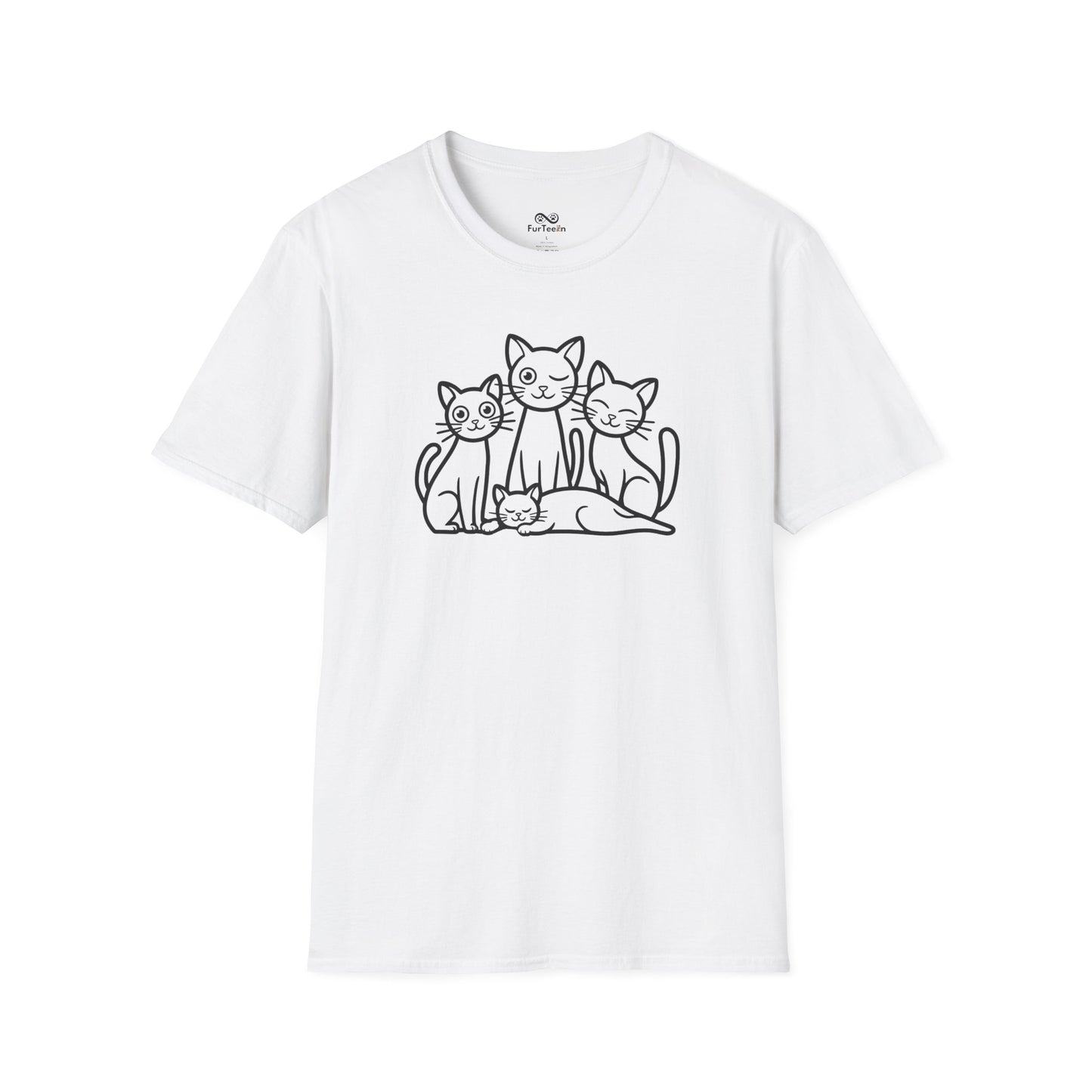 Outline Group Of Cat Unisex T-Shirt